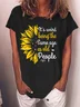 Women's Text Letters Short Sleeve Tee T-shirt Crew Neck Casual Summer Top