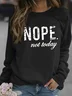 Women's Text Letters Crew Neck Casual Spring/Fall Long Sleeve Sweatshirt