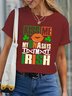 Women's Shamrock Short Sleeve Tee T-shirt Crew Neck Casual Summer Top