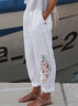 Women's Loose Casual Baggy Linen & Cotton Pant