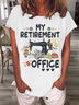 Women Text Letters Short Sleeve Tee T-shirt Crew Neck Casual Summer Top