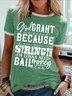 Women's Short Sleeve Tee T-shirt Summer Text Letters Crew Neck Casual Top