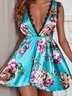 Sexy Deep V Lace Floral Nightdress