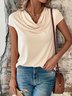Loose Pendant led Casual Plain Summer T-Shirt
