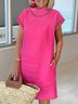Half Turtleneck Cotton Dress