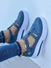 Hollow out Braided Hook and Loop Sports Sandals