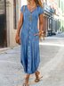 Plain Casual Denim Dress