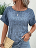 Floral Loose Casual Crew Neck T-Shirt