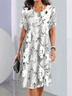 Loose Crew Neck Casual Dress With No Belt
