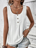 Everyday Casual Button Trim Knitted Vest