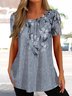Womens Casual Crew Neck Shirt