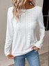 Plain Loose Casual Long Sleeve Shirt