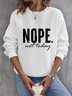 Text Letters Loose Sweatshirt