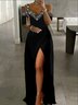 Elegant Boat Neck Regular Fit Wedding Dress & Party Dress With No