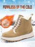 Casual Lace-Up Warm Furry Lined Cotton-Padded Boots