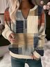 Casual Geometric Crew Neck Sweatshirt