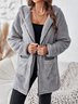 Casual Fluff/Granular Fleece Fabric Loose Teddy Jacket