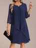 Plain Elegant Loose Hot Drilling Dress