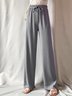 Plain Casual Loose Pants