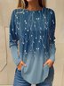 Casual Floral Crew Neck T-Shirt