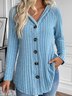 Hoodie Loose Casual Knitted Kimono
