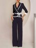 Elegant Color Block Two-Piece Set