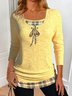 Regular Fit Casual Crew Neck Plaid Shirt