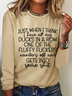 Women's Long Sleeve Blouse Spring/Fall Text Letters Crew Neck Daily Going Out Simple Top
