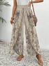 Women's Floral Print Long Pant Casual Spring/Fall Trousers