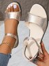 Casual Summer Plain Pu Sandal