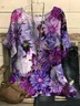 Women's Short Sleeve Blouse Summer Floral Crew Neck Daily Going Out Casual Top