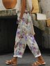 Women's Trousers Harem Pants Daily Going Out Casual Cotton Floral Spring/Fall Pants