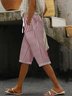 Women's Trousers Straight Pants Daily Going Out Casual Striped Summer Pants