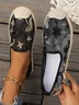 Mesh Floral Wedge Heel All Season Shallow Shoes