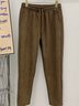 Women's Plain Ankle Pants Elastic Waist Pant Casual Spring/Fall Trousers