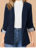 Women's Spring/Fall Outerwear Casual Color Block Long Sleeve Regular Blazer