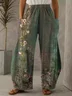 Women's Floral Trousers Straight Pants Daily Going Out Casual Ethnic Spring/Fall Pants