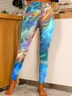 Women's Abstract Casual All Season Long Leggings