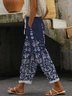 Women's Trousers Straight Pants Daily Going Out Casual Floral Spring/Fall Pants