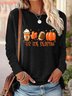 Women's Long Sleeve Blouse Spring/Fall Halloween Jersey Crew Neck Daily Going Out Casual Top