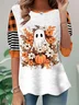 Women's Long Sleeve Tee T-shirt Spring/Fall Halloween Jersey Crew Neck Daily Going Out Casual Top