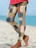 Women's Abstract Plaid Casual All Season Long Leggings