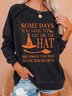 Women's Crew Neck Halloween Casual Spring/Fall Long Sleeve Sweatshirt