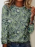 Women's Long Sleeve Tee T-shirt Spring/Fall Floral Jersey Crew Neck Daily Going Out Casual Top