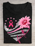 Women Text Letters Short Sleeve Tee T-shirt Crew Neck Casual Summer Top