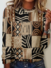 Women's Long Sleeve Tee T-shirt Spring/Fall Striped Jersey Crew Neck Daily Going Out Casual Top