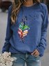 Women's Crew Neck Dragonfly Casual Spring/Fall Long Sleeve Sweatshirt