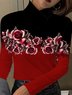 Women's Long Sleeve Blouse Spring/Fall Floral Printing Daily Going Out Casual Top