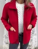 Women's Autumn Outerwear Casual Plain Long Sleeve Shawl Collar Jacket