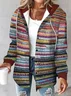Women's Spring/Fall Outerwear Casual Striped Long Sleeve Jacket